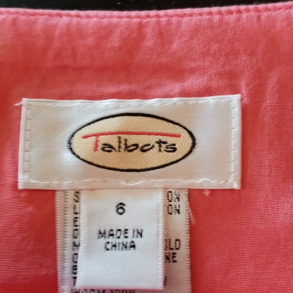 Talbots pink flamingo skirt